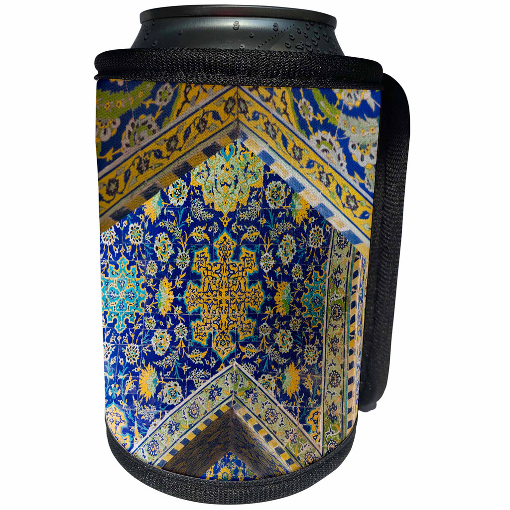 3dRose Danita Delimont - Architecture - Central Iran, Esfahan, Royal Mosque, Ornate Mosaics. - Can Cooler Bottle Wrap (cc_276838)