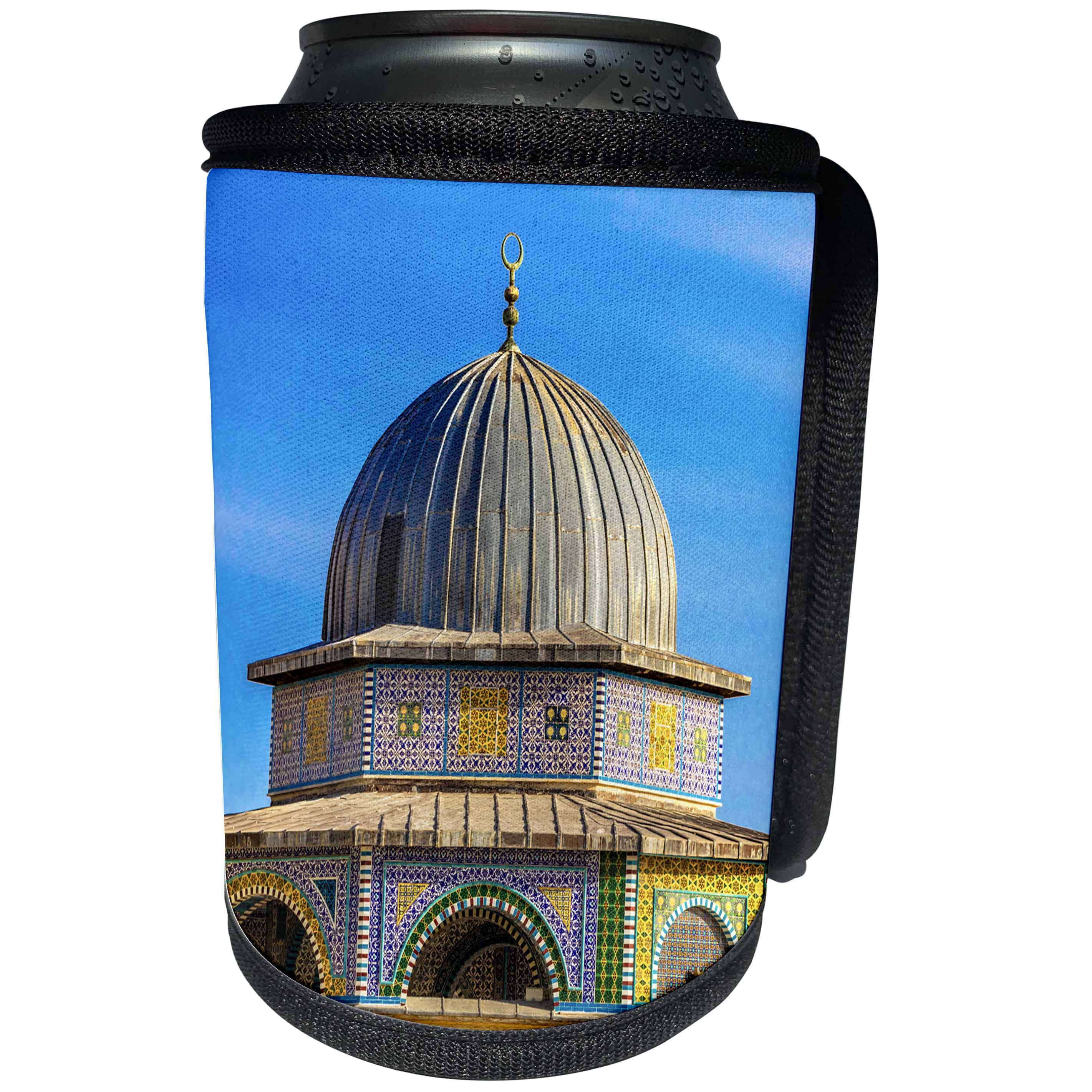 3dRose Danita Delimont - Temples - Small shrine, Dome of the Rock. Temple Mount, Jerusalem, Israel - Can Cooler Bottle Wrap (cc_276858)