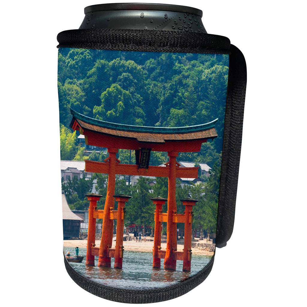 3dRose Danita Delimont - Temples - Torii Gate of Itsukushima Shrine, Miyajima, Japan - Can Cooler Bottle Wrap (cc_276881)