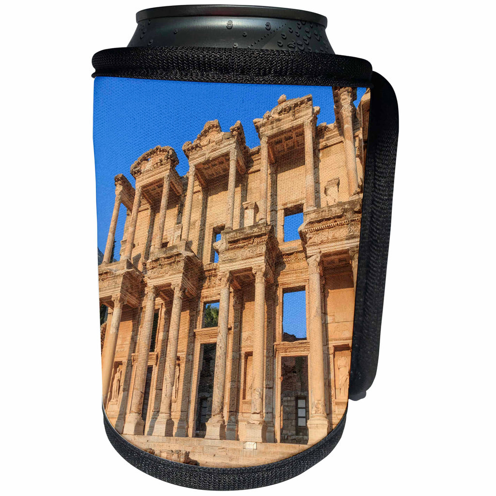3dRose Danita Delimont - Ruins - Turkey, Izmir, Selcuk, ancient city Ephesus. Library of Celsus. - Can Cooler Bottle Wrap (cc_277029)
