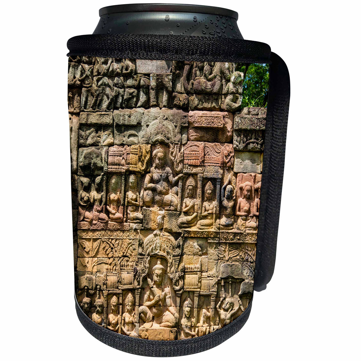 3dRose Danita Delimont - Travel - Leper King Terrace, Angkor Thom, Angkor, Cambodia - Can Cooler Bottle Wrap (cc_277070)