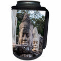 3dRose Danita Delimont - Religion - Cambodia, Angkor wat, Siem Reap, Heads on the gods and daemon bridge. - Can Cooler Bottle Wrap (cc_277079)