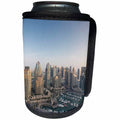 3dRose Danita Delimont - Cities - UAE, elevated view of Dubai Marina - Can Cooler Bottle Wrap (cc_277088)