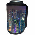 3dRose Danita Delimont - Cities - UAE, Nighttime view of Dubai Marina - Can Cooler Bottle Wrap (cc_277090)