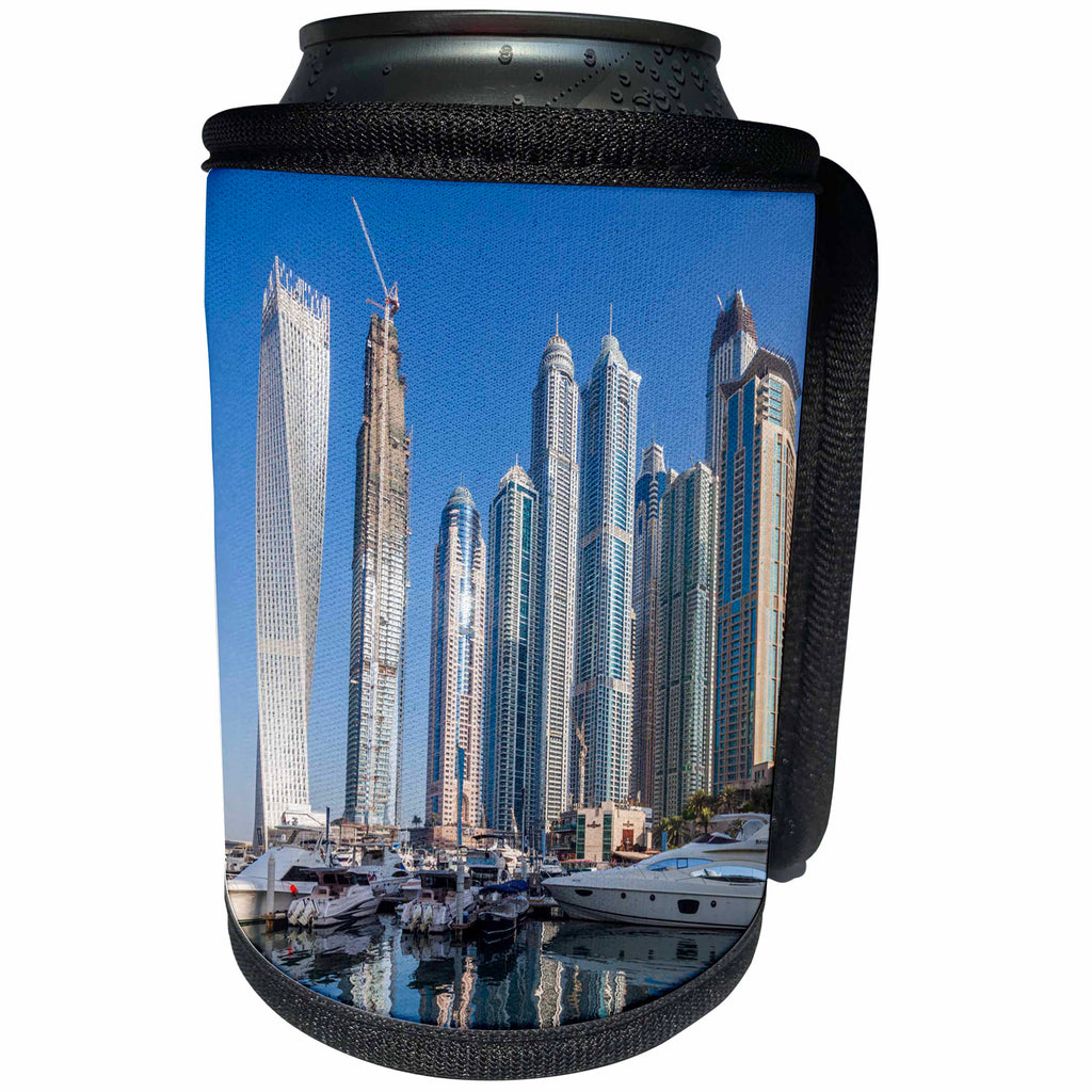 3dRose Danita Delimont - Cities - UAE, Dubai, Marina high rise buildings. - Can Cooler Bottle Wrap (cc_277091)
