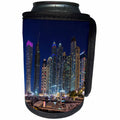 3dRose Danita Delimont - Cities - UAE, Dubai, Downtown high rise buildings along the waterfront marina. - Can Cooler Bottle Wrap (cc_277094)