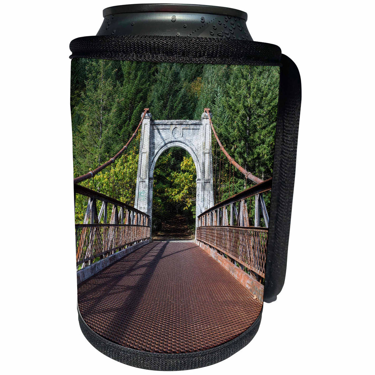 3dRose Danita Delimont - Bridges - Canada, British Columbia. Alexandra Bridge over Fraser River. - Can Cooler Bottle Wrap (cc_277193)