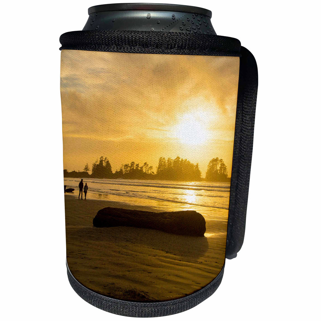 3dRose Danita Delimont - Sunsets - Chesterman Beach at sunset, Tofino, Vancouver Island, B.C., Canada - Can Cooler Bottle Wrap (cc_277215)