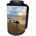 3dRose Danita Delimont - Beaches - Surfers on Chesterman Beach, Tofino, Vancouver Island, B.C., Canada - Can Cooler Bottle Wrap (cc_277217)
