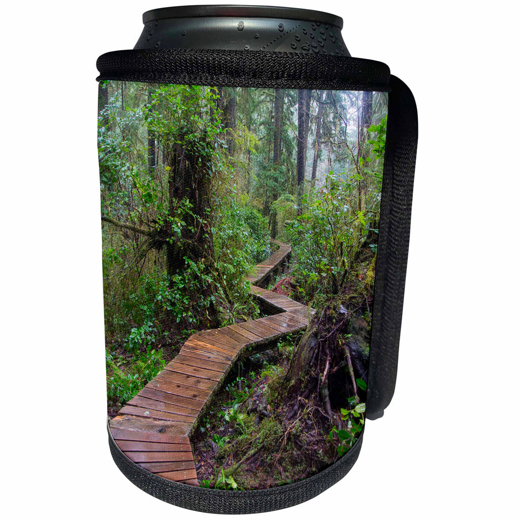 3dRose Danita Delimont - Roads - Combers Beach Trail, Pacific Rim NP, Tofino, Vancouver, B.C., Canada - Can Cooler Bottle Wrap (cc_277218)