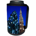 3dRose Danita Delimont - Holidays - Belgium, Brussels. Grand Place, Illumination with Christmas tree - Can Cooler Bottle Wrap (cc_277292)