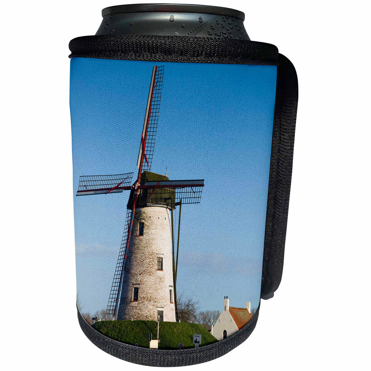 3dRose Danita Delimont - Windmills - Belgium, Damme. Old windmill. - Can Cooler Bottle Wrap (cc_277298)