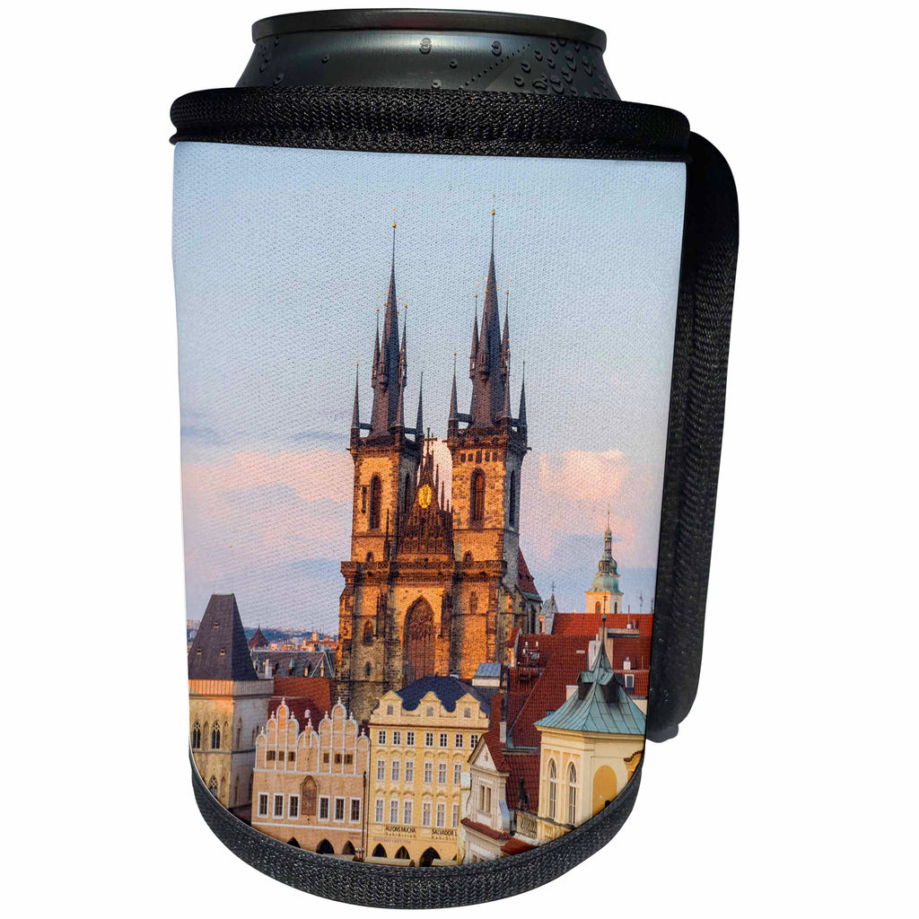 3dRose Danita Delimont - Cities - Czech Republic, Prague. Tyn Church dominates the Old Town Square. - Can Cooler Bottle Wrap (cc_277326)