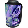 3dRose Jaclinart Surreal Space Alien Rocket Psychedelic - Surreal purple and green alien rocket about to shoot off into space - Can Cooler Bottle Wrap (cc_27737)