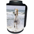 3dRose Danita Delimont - Horses - France, The Camargue, Camargue horse in the surf of the Mediterranean. - Can Cooler Bottle Wrap (cc_277382)