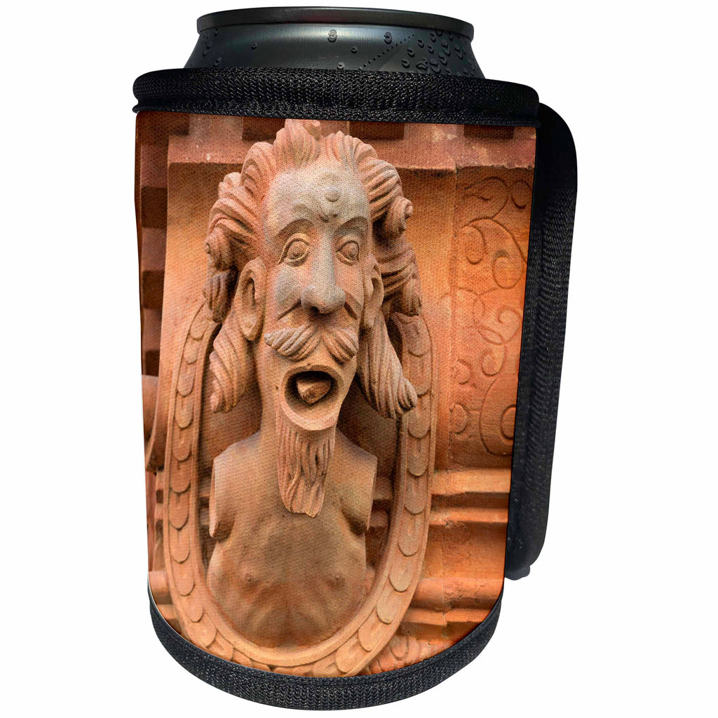 3dRose Danita Delimont - Statues - France, Alsace, Colmar. Gargoyle on the facade of House of the Heads. - Can Cooler Bottle Wrap (cc_277388)