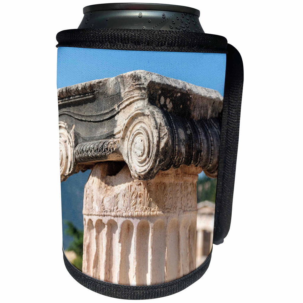 3dRose Danita Delimont - Ruins - Detail of Ionic column, Delphi, Greece, Europe - Can Cooler Bottle Wrap (cc_277438)