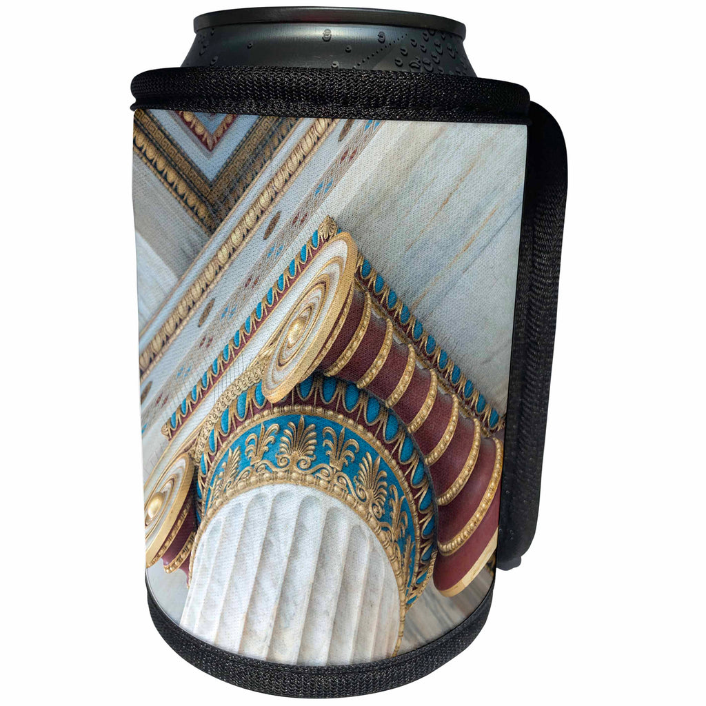 3dRose Danita Delimont - Architecture - Architectural column detail, Academy of Athens, Athens, Greece - Can Cooler Bottle Wrap (cc_277441)