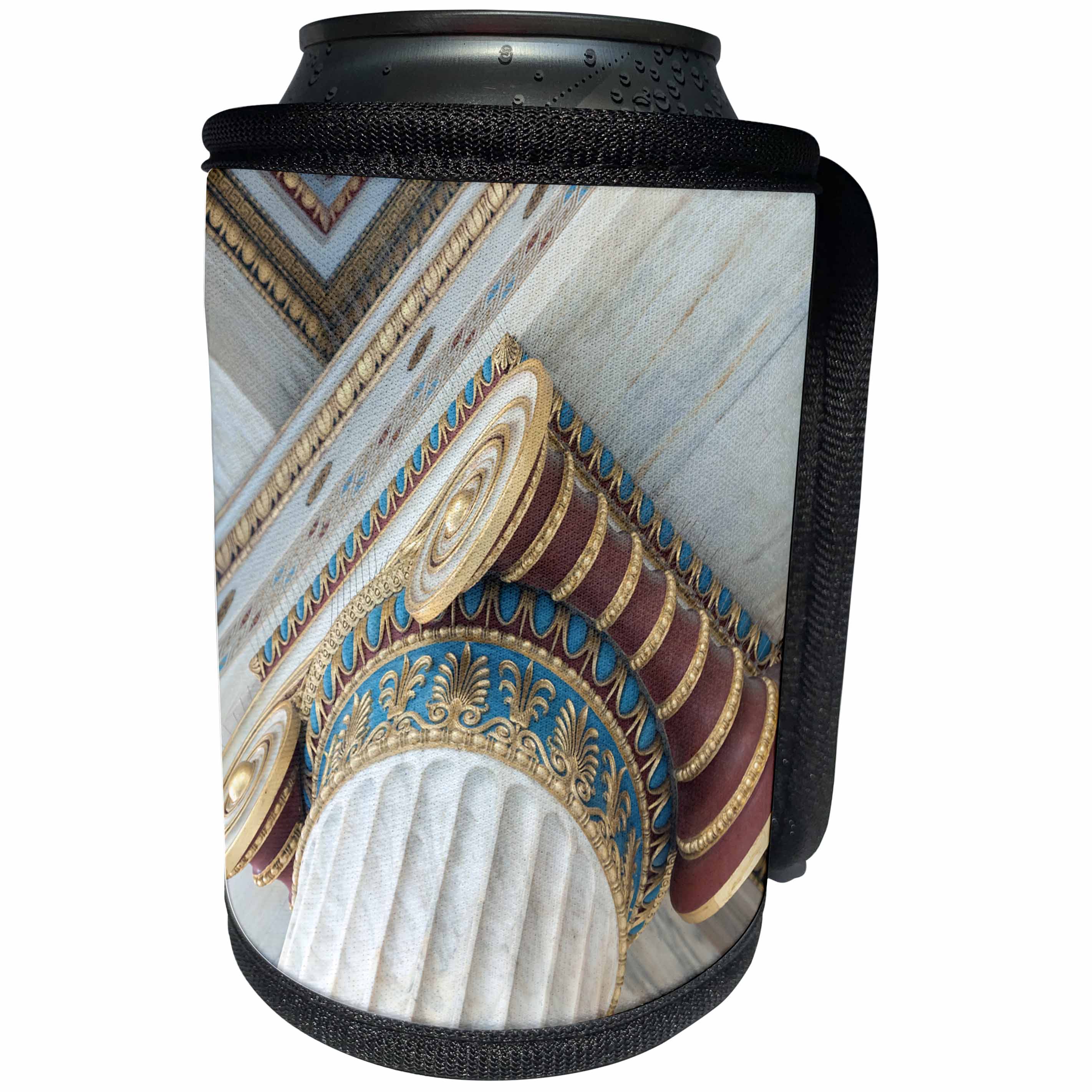 3dRose Danita Delimont - Architecture - Architectural column detail, Academy of Athens, Athens, Greece - Can Cooler Bottle Wrap (cc_277441)
