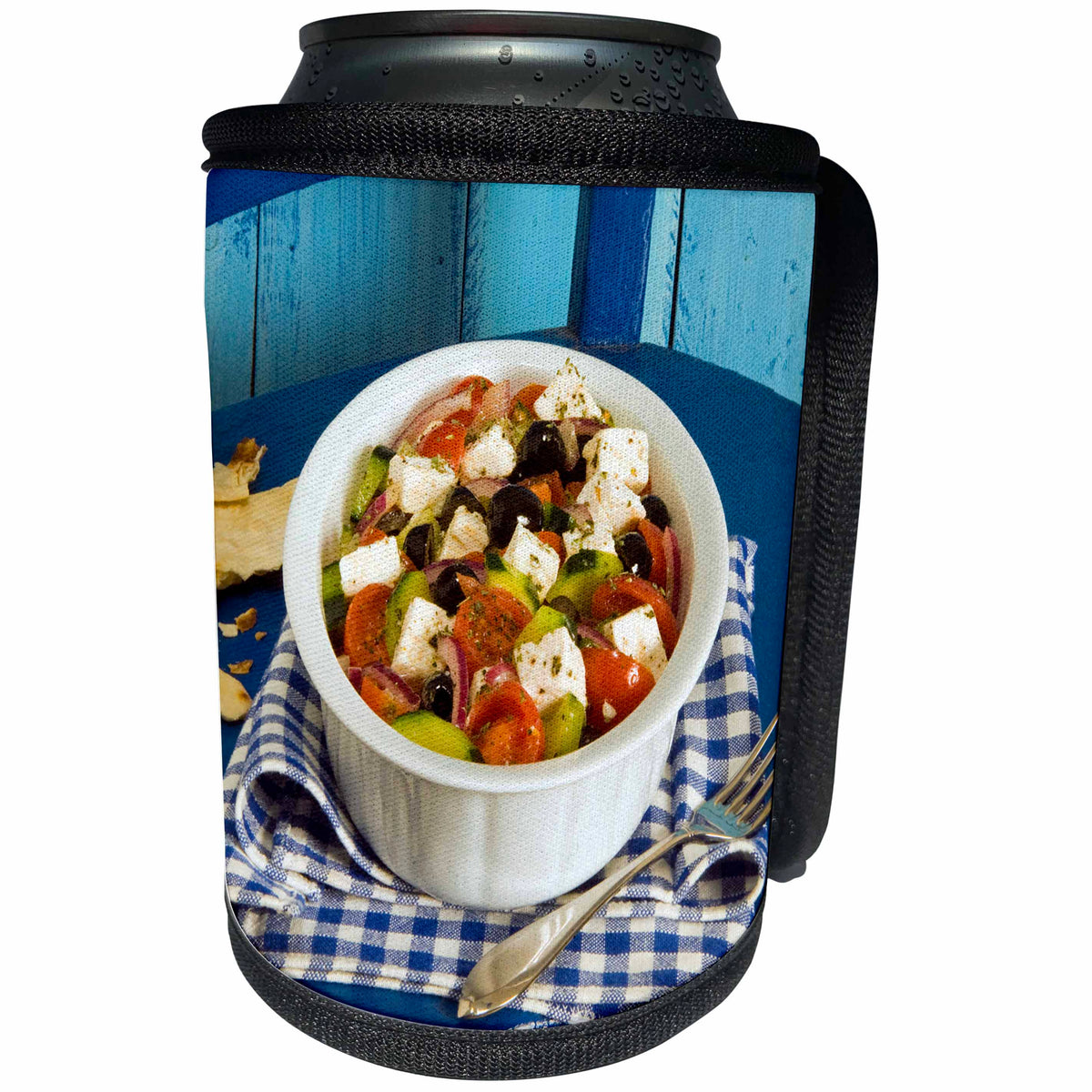 3dRose Danita Delimont - Food - Greek salad - Can Cooler Bottle Wrap (cc_277454)
