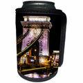 3dRose Danita Delimont - Bridges - Chain Bridge, St. Stephens. Danube River Reflection, Budapest, Hungary - Can Cooler Bottle Wrap (cc_277455)