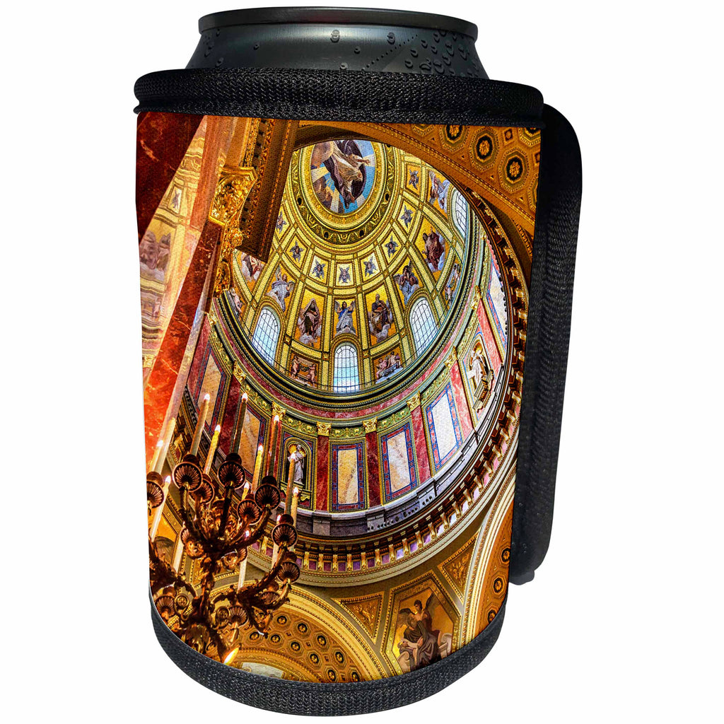 3dRose Danita Delimont - Churches - Golden interior of St. Stephens Cathedral, Budapest, Hungary. - Can Cooler Bottle Wrap (cc_277457)