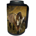 3dRose Danita Delimont - Horses - Icelandic horses nuzzling, Iceland - Can Cooler Bottle Wrap (cc_277469)