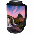 3dRose Danita Delimont - Waterfalls - Iceland, Kirkjufellsfoss. Waterfall at sunrise. - Can Cooler Bottle Wrap (cc_277474)