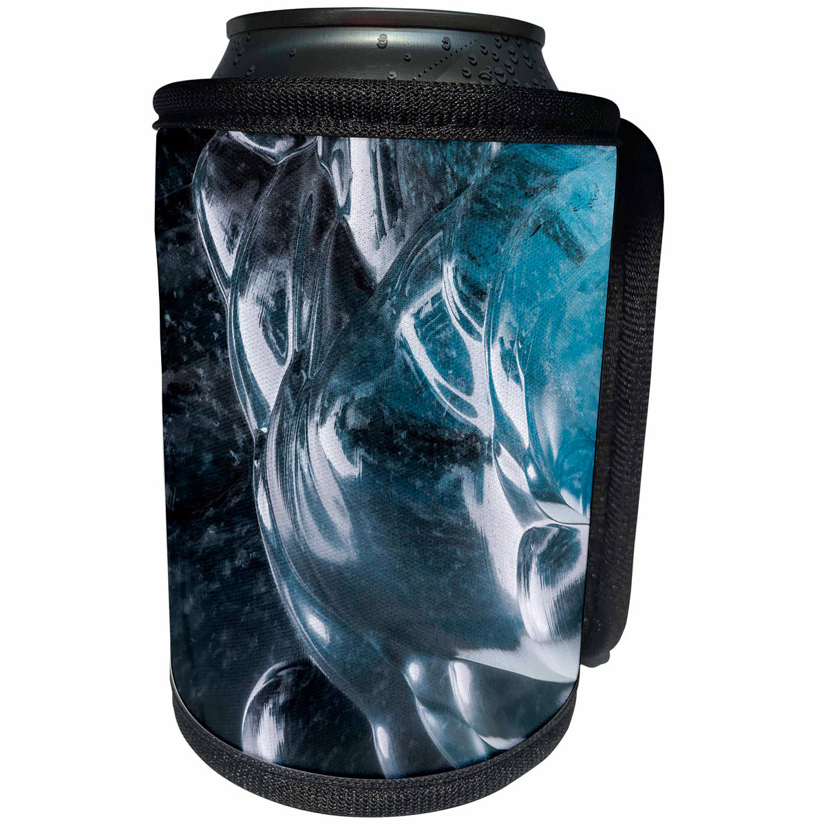 3dRose Danita Delimont - Abstracts - Iceland, Skaftafell NP, Vatnajokull Ice Caves, Abstract Ice details. - Can Cooler Bottle Wrap (cc_277479)