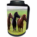 3dRose Danita Delimont - Horses - Europe, Iceland, Icelandic horses in a field of wildflowers. - Can Cooler Bottle Wrap (cc_277495)