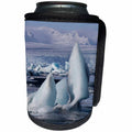 3dRose Danita Delimont - Icebergs - Iceland, Jokulsarlon. Vatnajokull Glacier fills the frozen lagoon. - Can Cooler Bottle Wrap (cc_277497)