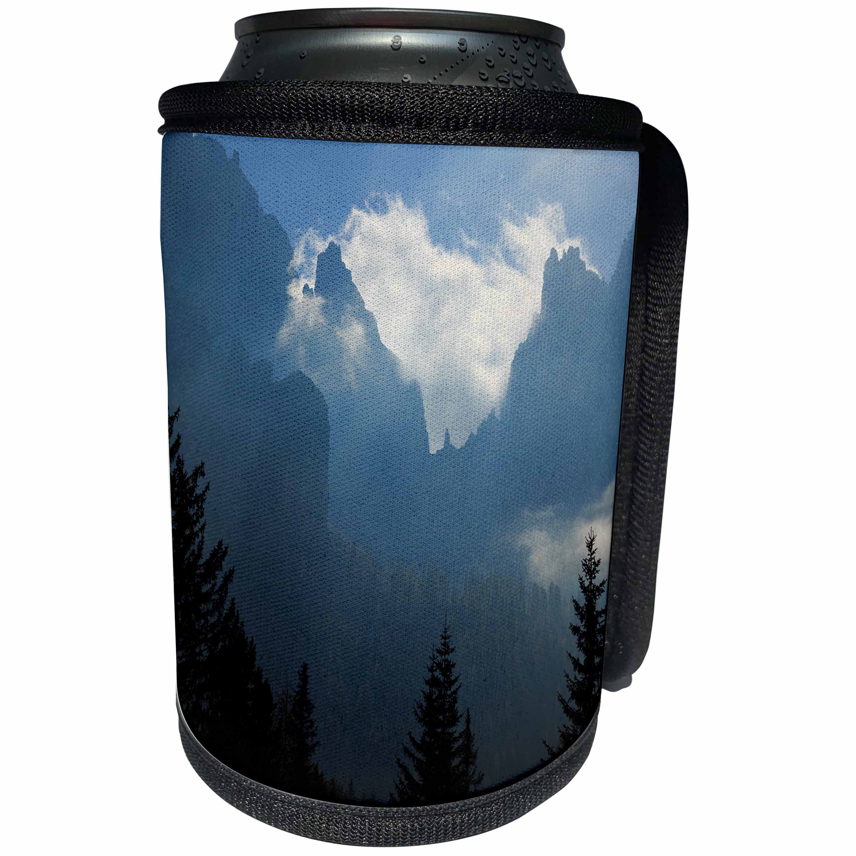 3dRose Danita Delimont - Mountains - Cloud covered mountain peaks, Dolomites, Italy - Can Cooler Bottle Wrap (cc_277541)