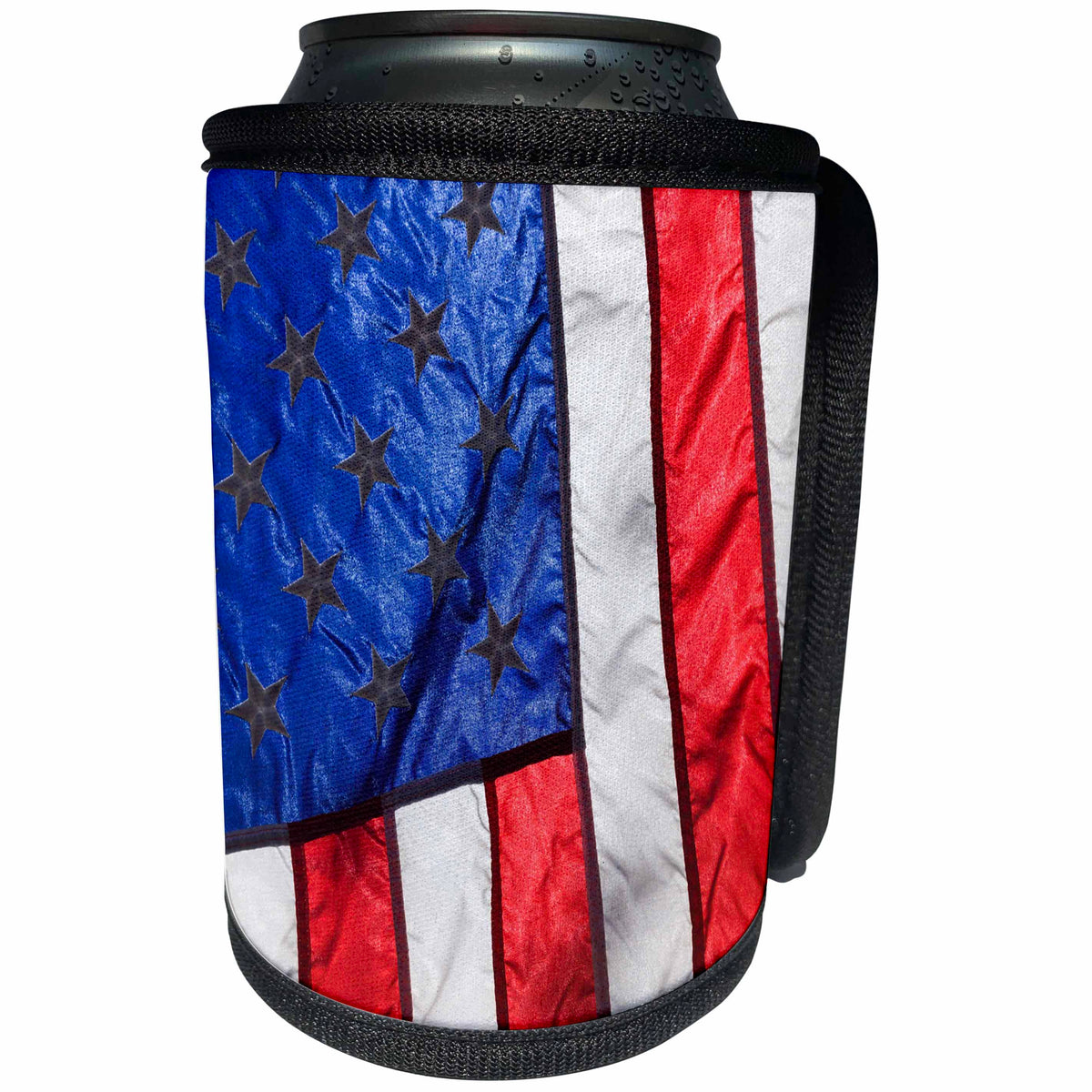 3dRose Danita Delimont - Flags - Sunlight shines through an American Flag. - Can Cooler Bottle Wrap (cc_277574)