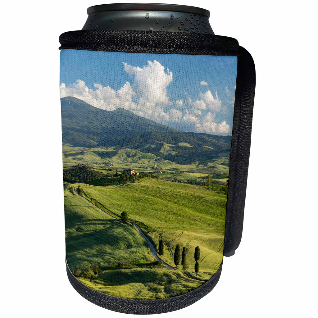 3dRose Danita Delimont - Italy - Italy, Tuscany. Spring day light spreads across farmland near Pienza. - Can Cooler Bottle Wrap (cc_277577)