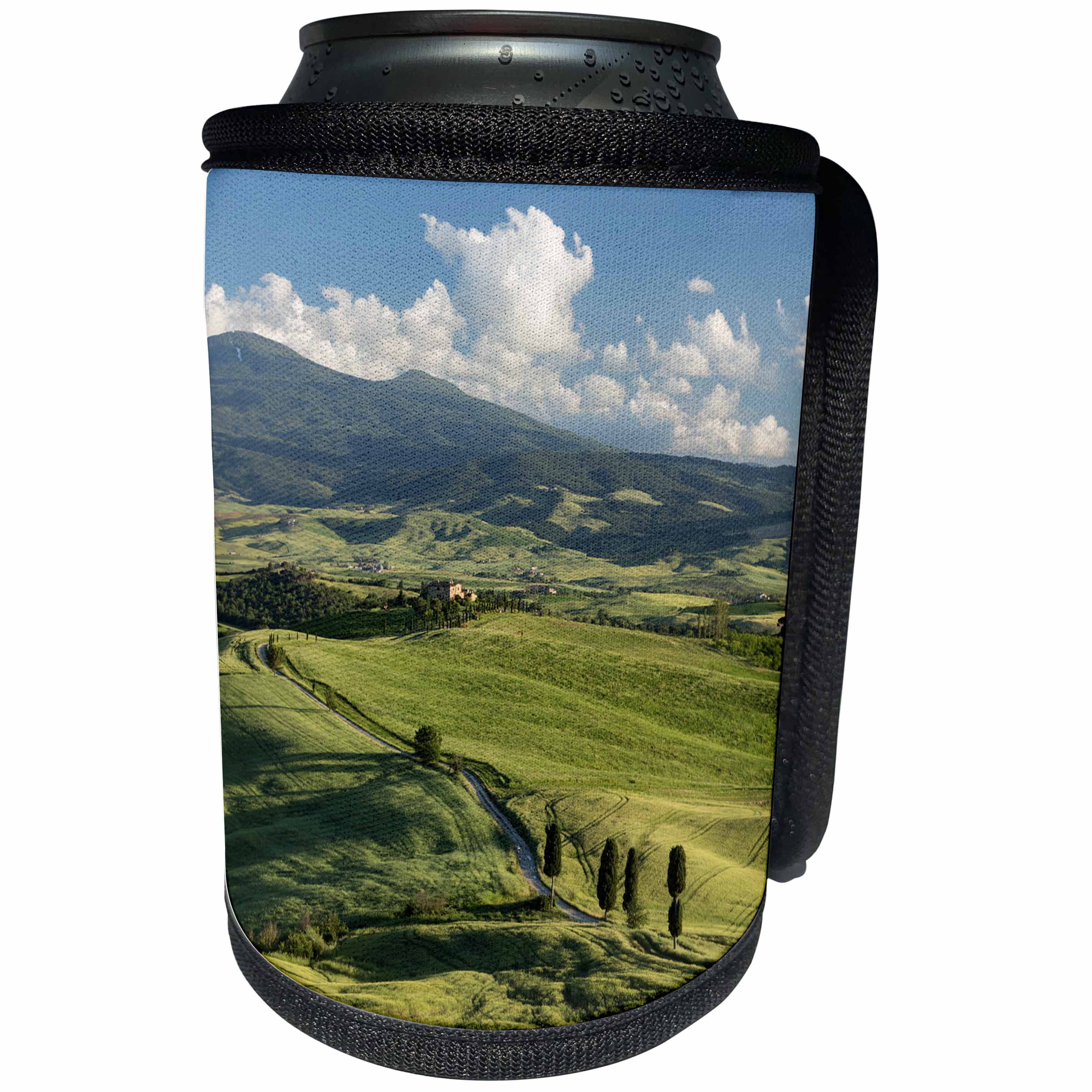 3dRose Danita Delimont - Italy - Italy, Tuscany. Spring day light spreads across farmland near Pienza. - Can Cooler Bottle Wrap (cc_277577)