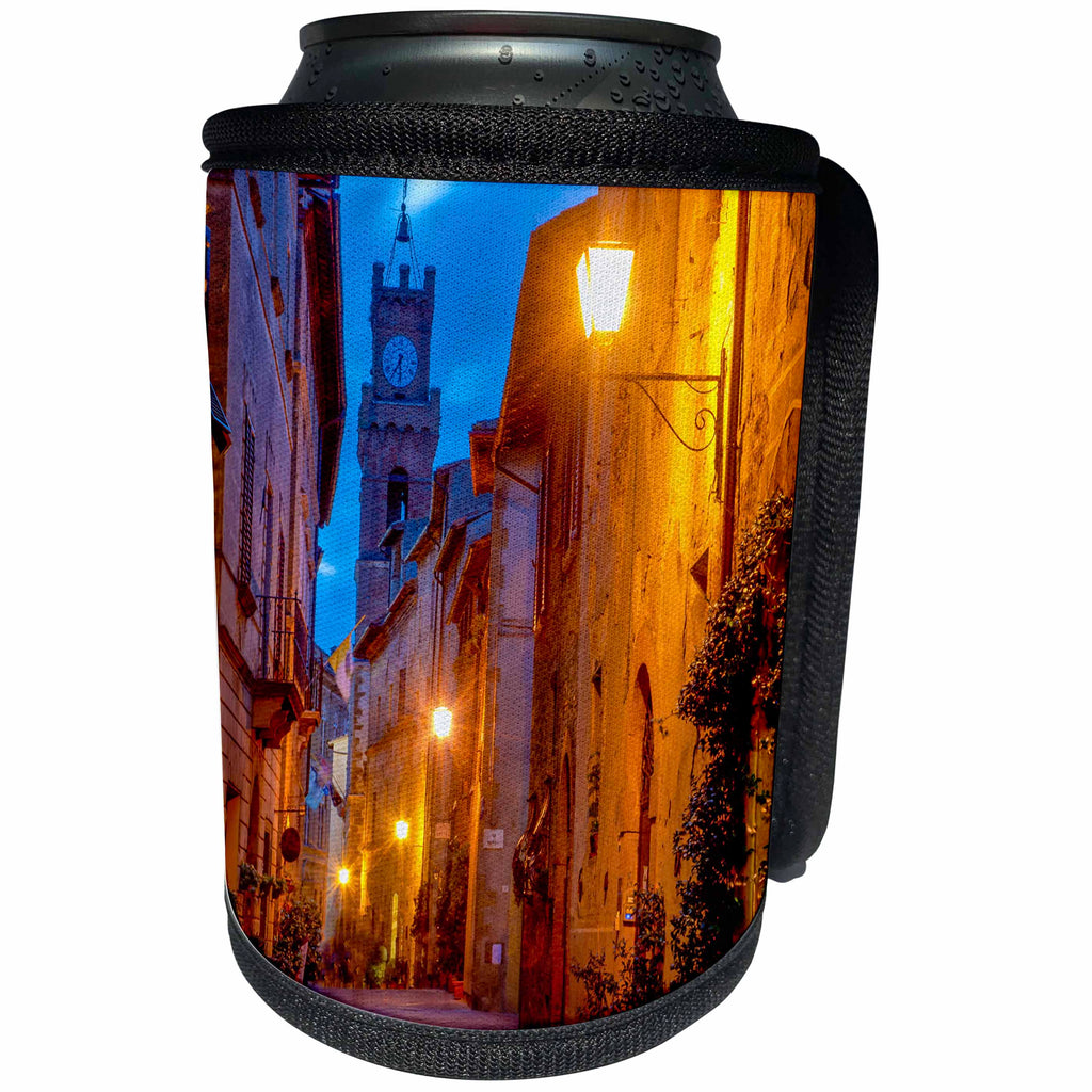 3dRose Danita Delimont - Cities - Italy, Tuscany, Pienza street - Can Cooler Bottle Wrap (cc_277586)