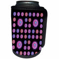 3dRose Jaclinart Surreal Space Eye Eyeball Fantasy Psychedelic - Surreal purple and blue alien eyeballs on a black background - Can Cooler Bottle Wrap (cc_27759)