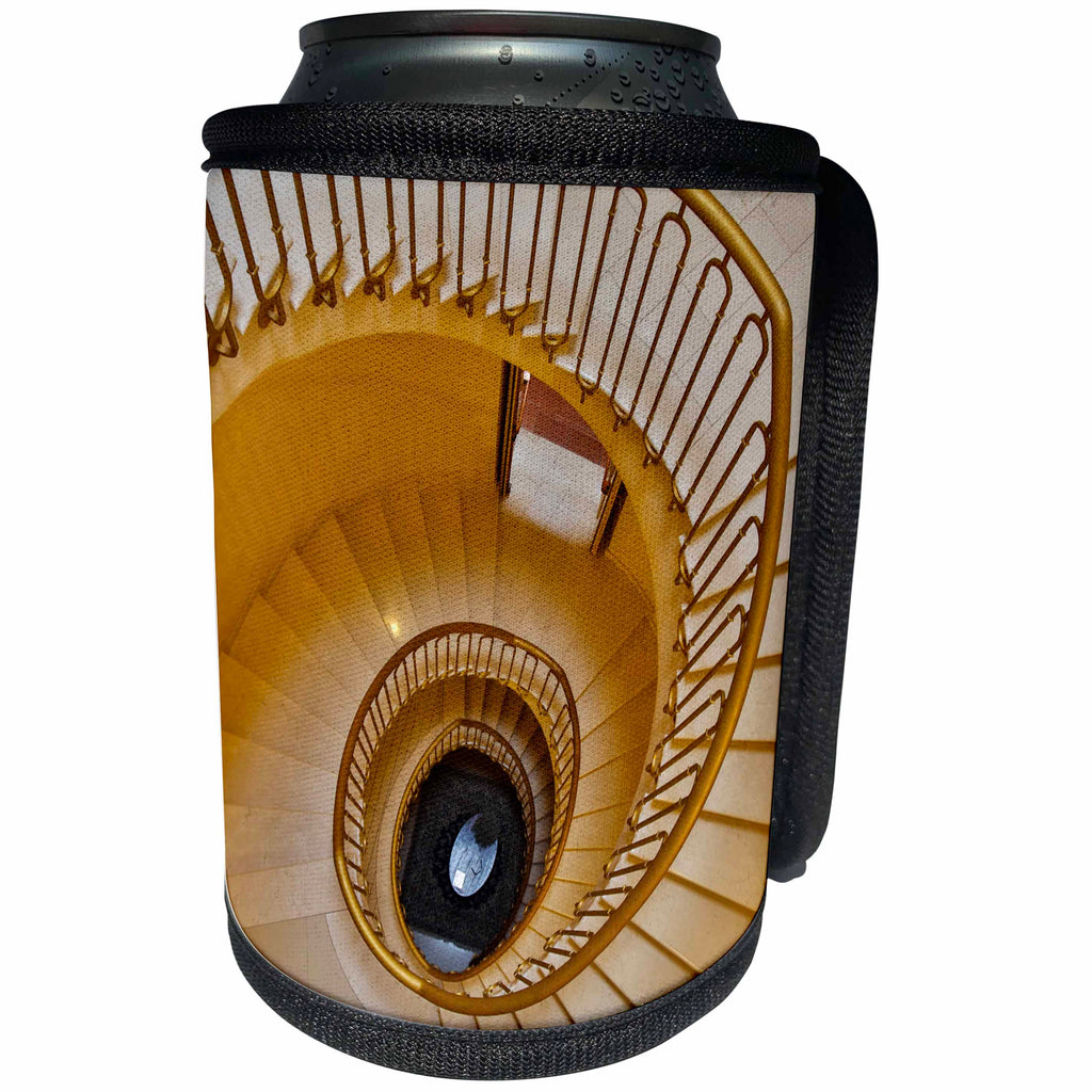 3dRose Danita Delimont - Architecture - Italy, Radda in Chianti, Tuscany, Spiral Staircase of a villa. - Can Cooler Bottle Wrap (cc_277604)
