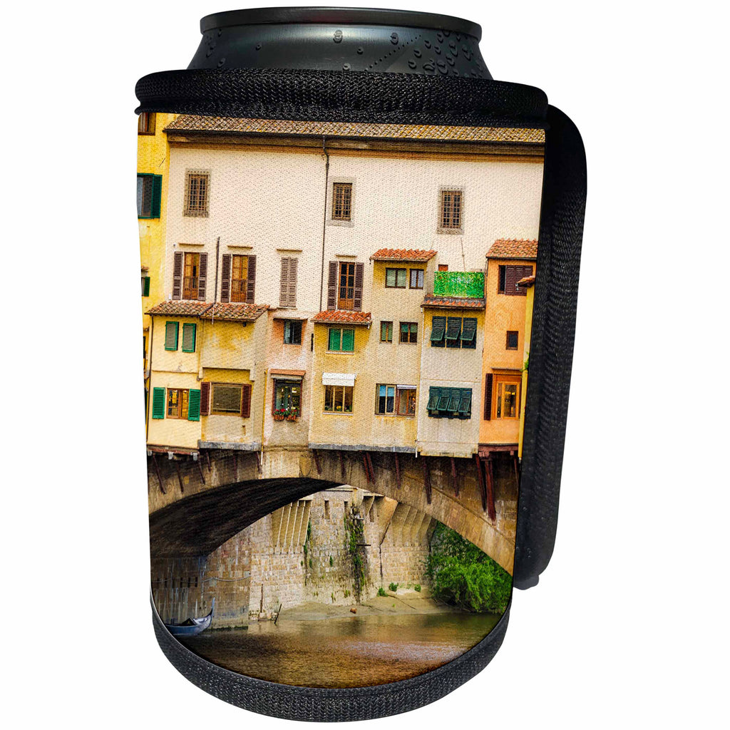 3dRose Danita Delimont - Cities - Shop windows and shutters, Ponte Vecchio, Florence, Tuscany, Italy - Can Cooler Bottle Wrap (cc_277636)
