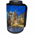 3dRose Danita Delimont - Fountains - Europe, Italy, Sicily, Syracuse, Twilight Piazza Archimede - Can Cooler Bottle Wrap (cc_277639)