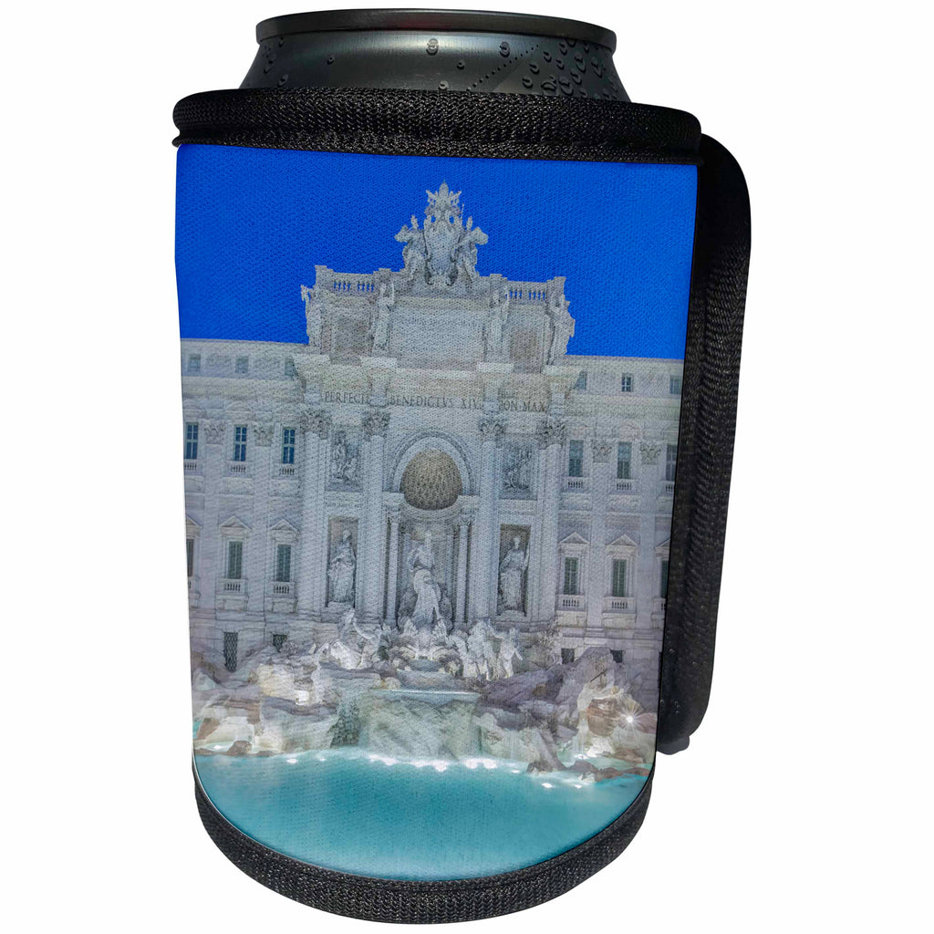 3dRose Danita Delimont - Fountains - Europe, Italy, Rome, Trevi Fountain at dawn - Can Cooler Bottle Wrap (cc_277641)