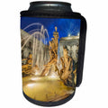 3dRose Danita Delimont - Fountains - Italy, Sicily, Syracuse. Twilight Piazza Archimede - Can Cooler Bottle Wrap (cc_277647)
