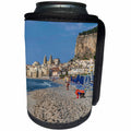 3dRose Danita Delimont - Beaches - Italy, Sicily, Cefalu, Cefalu Beach - Can Cooler Bottle Wrap (cc_277648)