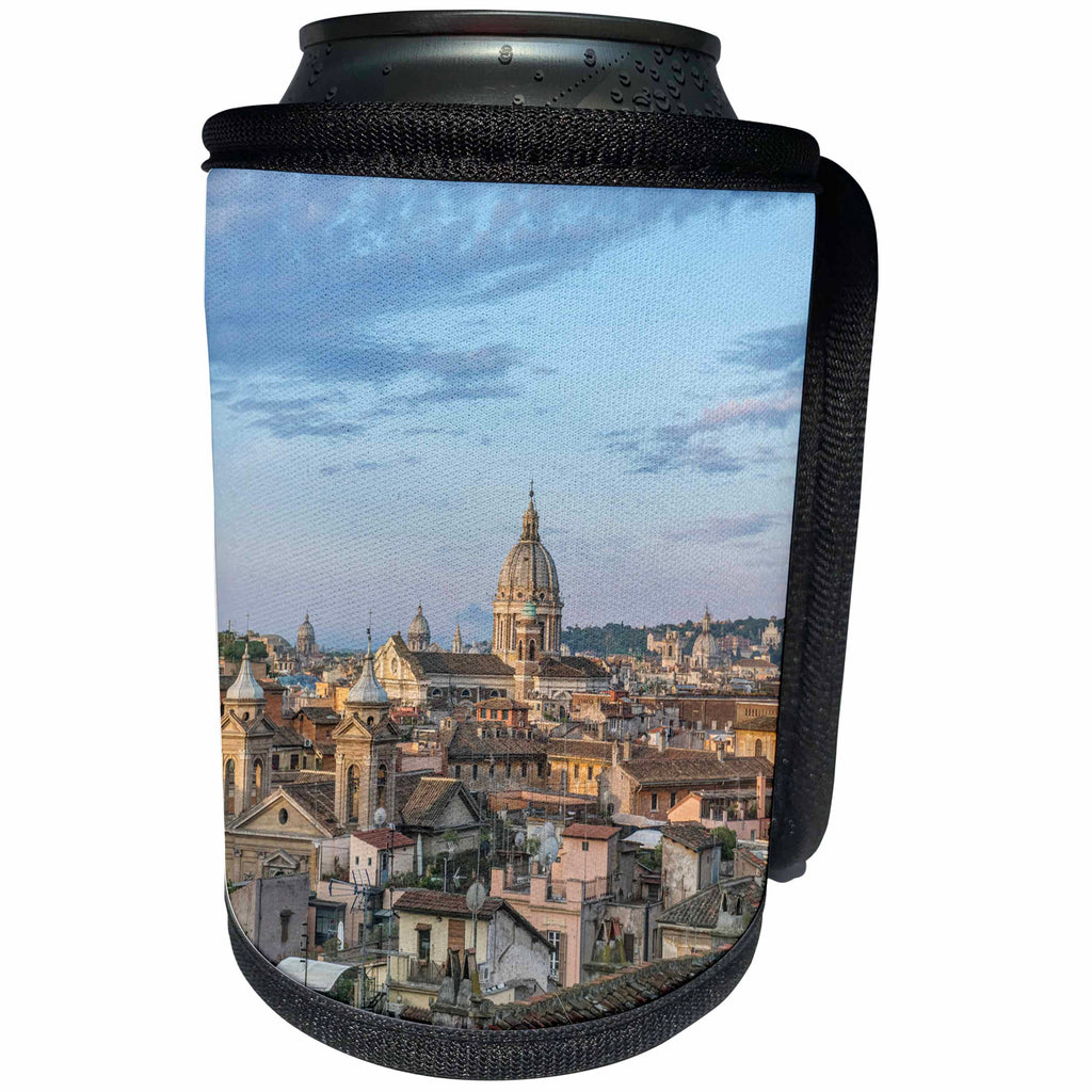 3dRose Danita Delimont - Cities - Italy, Rome, City Rooftops - Can Cooler Bottle Wrap (cc_277650)