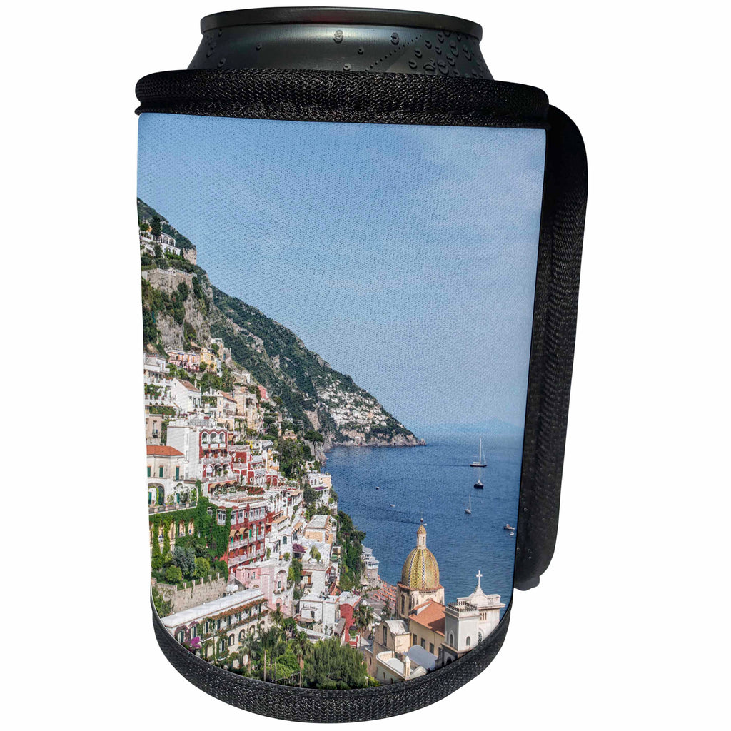 3dRose Danita Delimont - Cities - Italy, Amalfi Coast, Landscape of Positano. - Can Cooler Bottle Wrap (cc_277657)