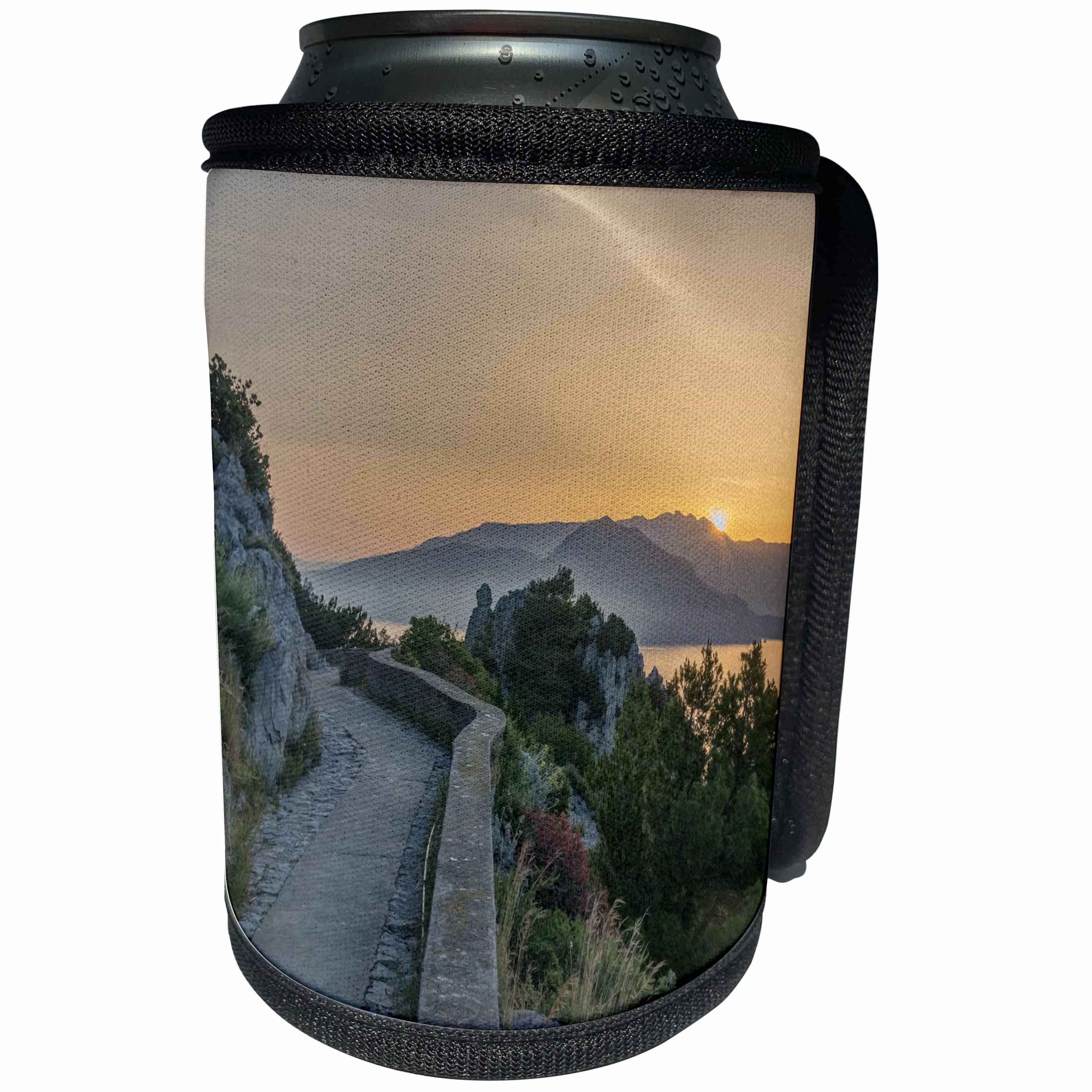 3dRose Danita Delimont - Sunrises - Italy, Isle of Capri, sunrise Over the Sorrento Peninsula - Can Cooler Bottle Wrap (cc_277660)