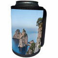 3dRose Danita Delimont - Oceans - Italy, Isle of Capri, Sea Stacks on the Coast - Can Cooler Bottle Wrap (cc_277661)