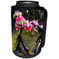 3dRose Danita Delimont - Bicycles - Netherlands, Amsterdam. Flowers decorate a Bicycle. - Can Cooler Bottle Wrap (cc_277782)