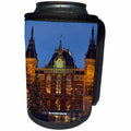 3dRose Danita Delimont - Architecture - Netherlands, Amsterdam. Amsterdam Central Train Station - Can Cooler Bottle Wrap (cc_277786)
