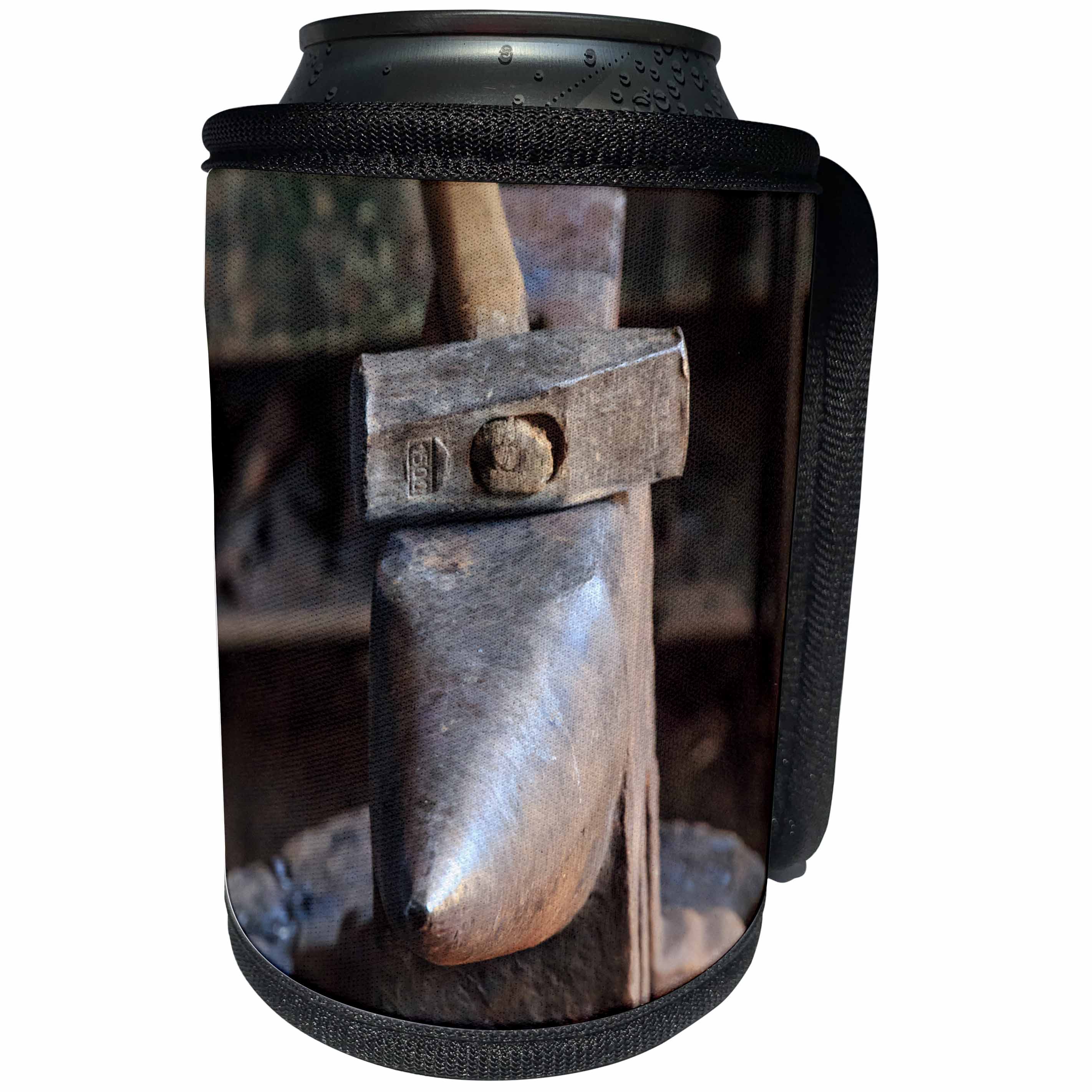 3dRose Danita Delimont - Industrial - Romania, Transylvania, Viscri, Blacksmith tools of the trade. - Can Cooler Bottle Wrap (cc_277870)
